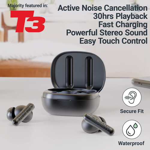 Majority TRU 2 ANC Noise Cancelling Wireless Earbuds Black 1