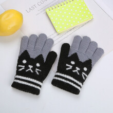 Child Kids Baby Girls Boys Winter Knitted Gloves Cartoon Warm Mittens Toddlers Outdoor Cartoon Cats Gloves
