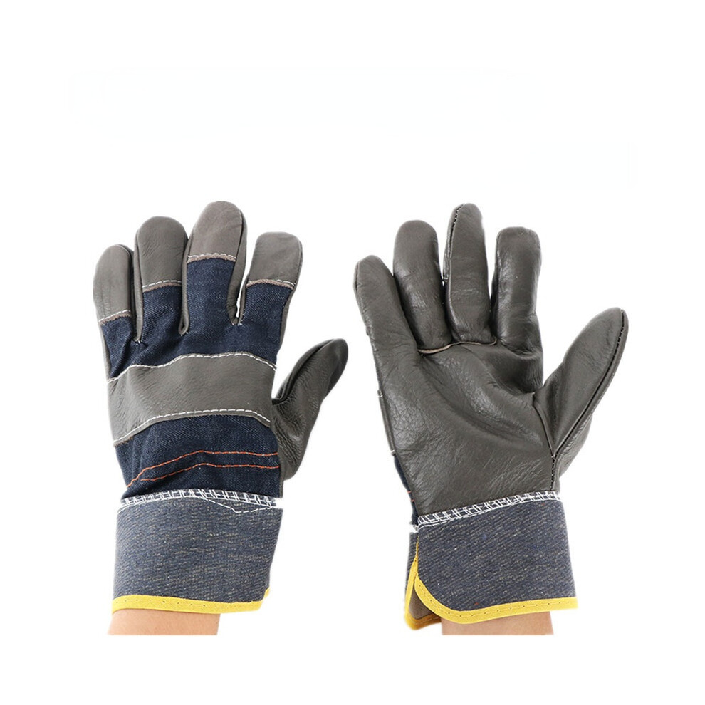 Welding Gloves For Welder Works With Palm Welders Thick Cow Split Leather Kitchen Stove Heat Puncture Resistant Bbq Glove 885658070502