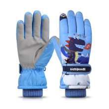 Kids Winter Warm Gloves Outdoor Riding Skating Waterproof Windproof Mittens Children Boys Girls Full Finger Thicken Gloves 6-11T