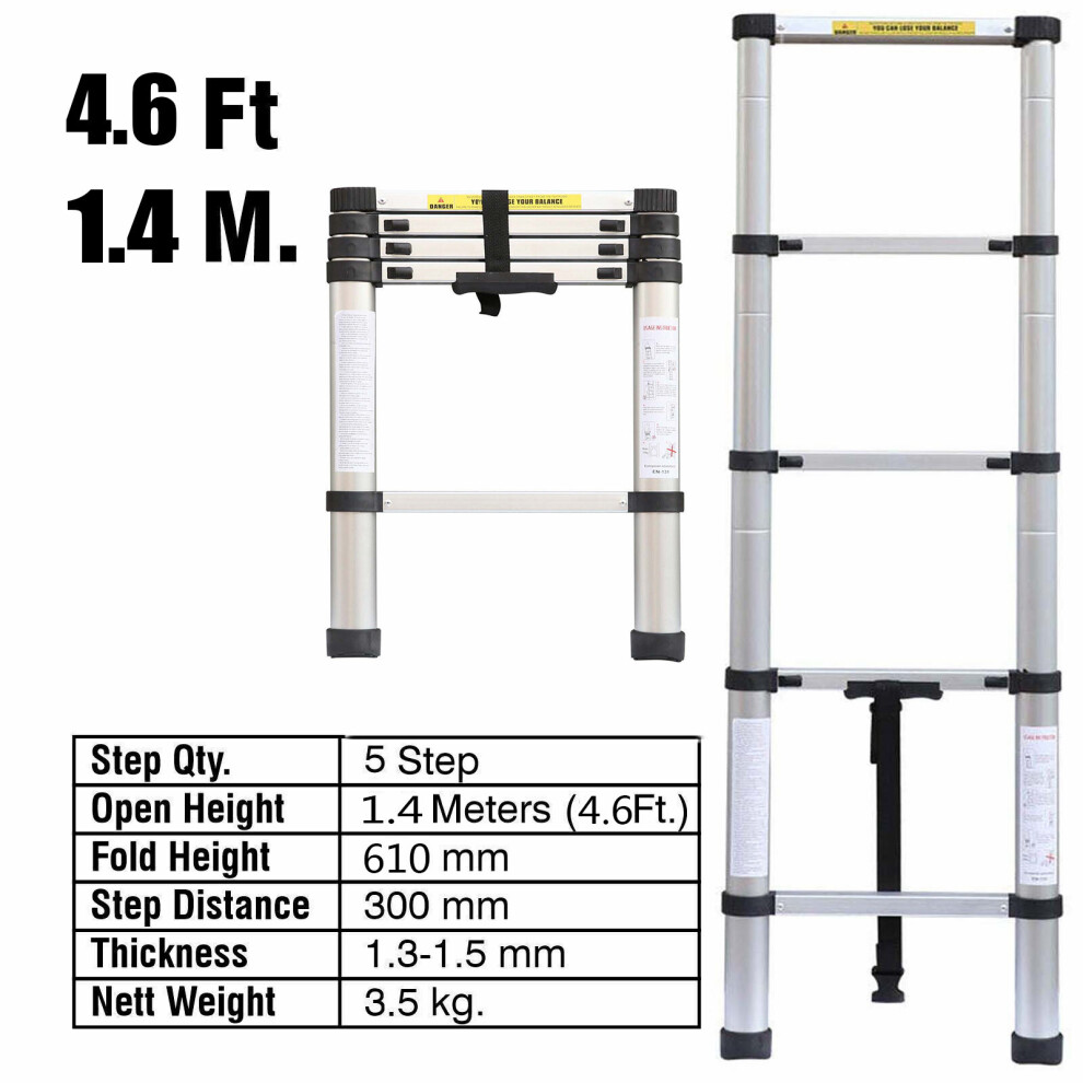 (1.4M) Multi-Purpose Aluminium Telescopic Ladder