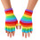 Striped Fingerless Gloves Rainbow Gloves Fingerless Split Finger Gloves 1