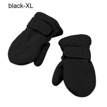 (black White-M 3) Years Thickening Warm Candy Kids Boy Girls Outdoor Hand Warmers Winter Mittens Childrens Gloves Lined with Fleece