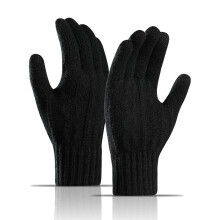 Autumn Winter Men's Cloves Casual Knitted Cold Gloves Outdoor Sports Warm Touch Screen Plus Velvet Thicken Cycling Glove