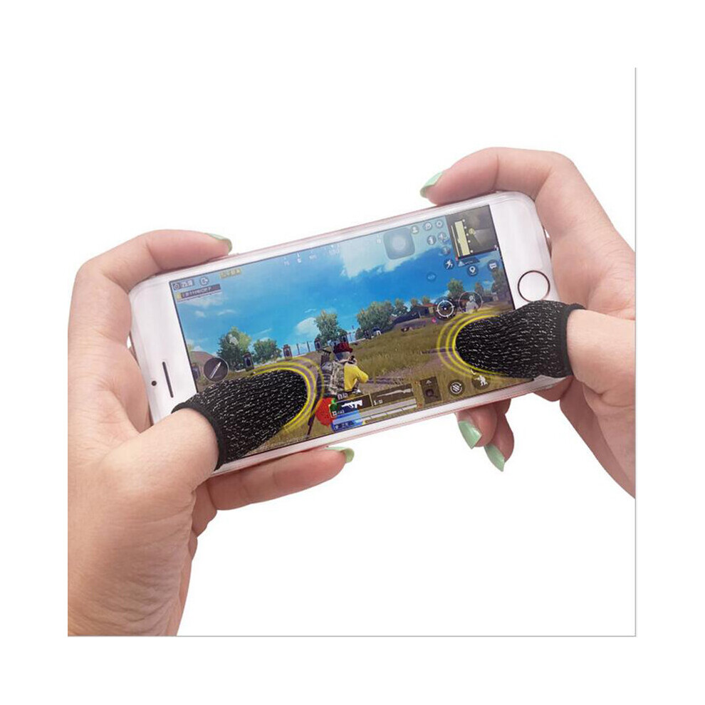 1 Pair Breathable Game Controller Finger Cover Sweat Proof Gaming Finger Gloves Non-Scratch Sleeve Sensitive Nylon Mobile Touch Multicoloured 885658076221