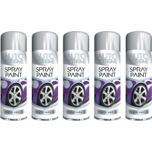 5 X 250Ml Silver Alloy Wheel Spray Paint Restorer Car Bike Auto Satin