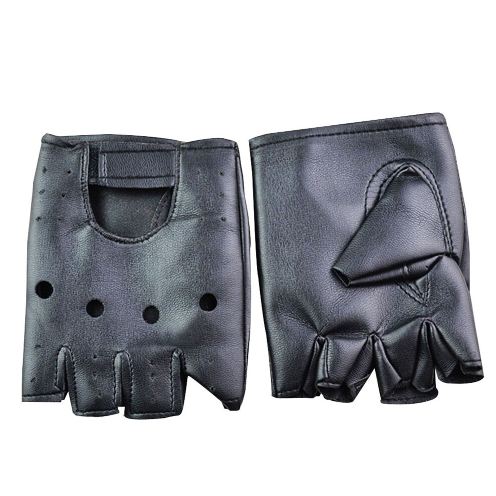 Ride Motor Driving Punk Glove Leather Mittens Gloves Fingerless Multicoloured 885658079864