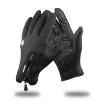 (Black winter gloves Black-M) Winter Gloves/ Mittens for iphone/ipad Full Finger Waterproof Windproof Winter Gloves For Women Men Ladies Warm Fleece Gloves