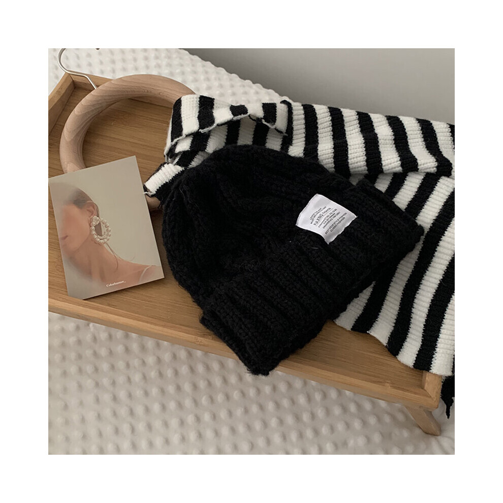 Foux Beanies Women Autumn Winter Spring Knit Patch Letter Earflaps Elasticity Skullies Bonnet Turban Hat Pile Caps-image-OPC-PBQRMMH-NEW