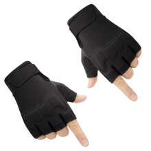 (Black-XL) Men Tactical Gloves Military Army Shooting Cut Proof Fingerless Gloves -Slip Outdoor Sports Paintball Airsoft Bicycle Gloves