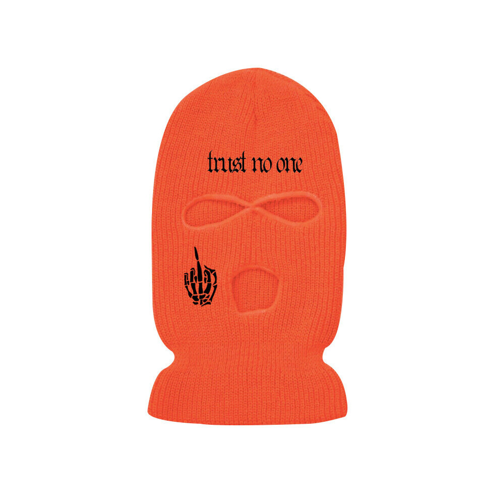 Neon Balaclava Three-Hole Ski Mask Tactical Mask Full Face Mask Winter Hat Halloween Party Mask Embroidery Multicoloured 885658083557