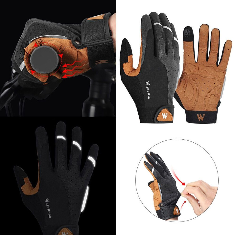 Driving Cycling Nonslip Breathable Wear-Resistant Motorcycle Riding Gloves Shockproof Full Finger Mittens Touch Screen Multicoloured 885658085230