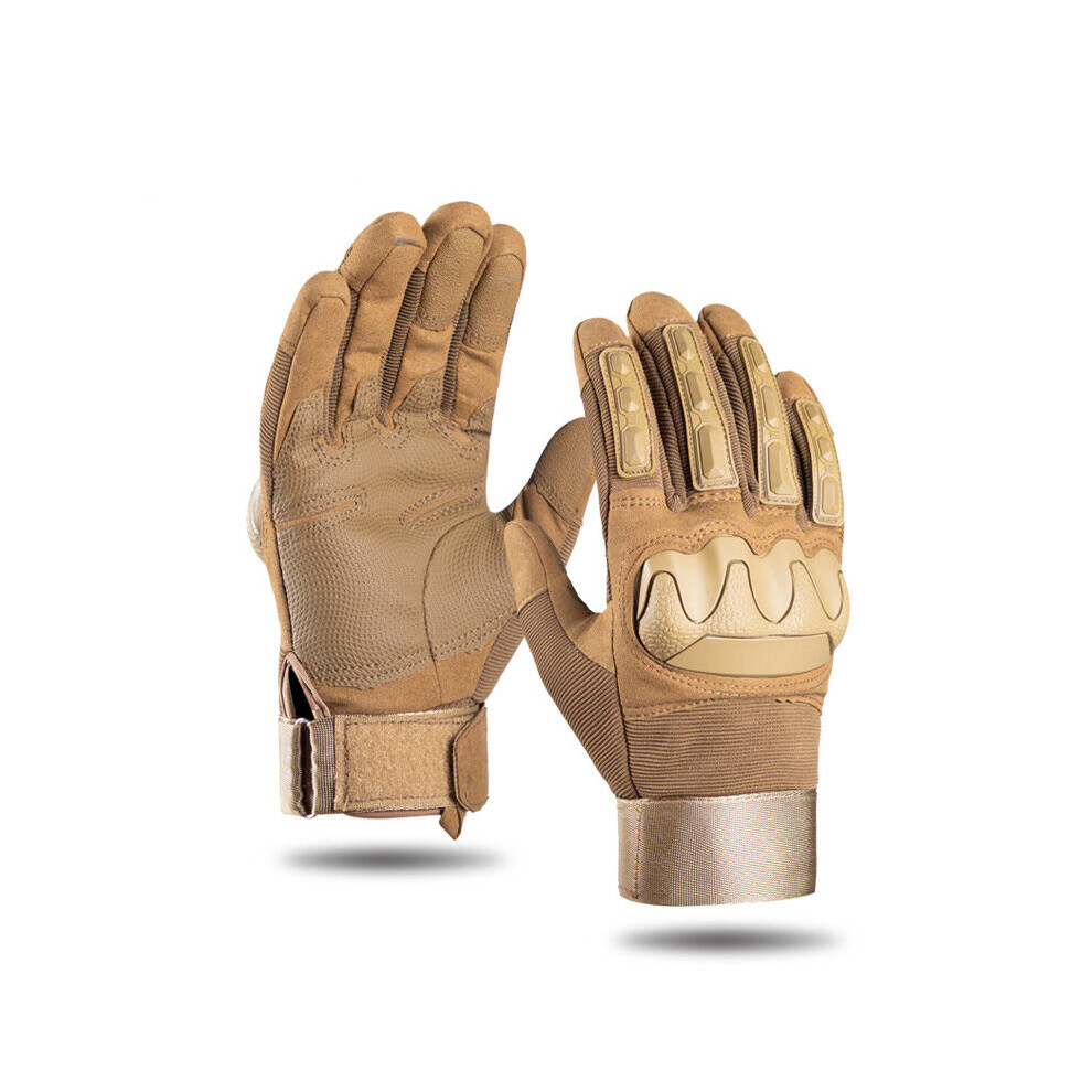 (Yellow White-Xl) Military Full Finger Tactical Gloves Special Forces Touch Screen Gloves Riding Motorcycle Sports Cycling Hiking Gloves Yellow,Multicoloured 885658084578