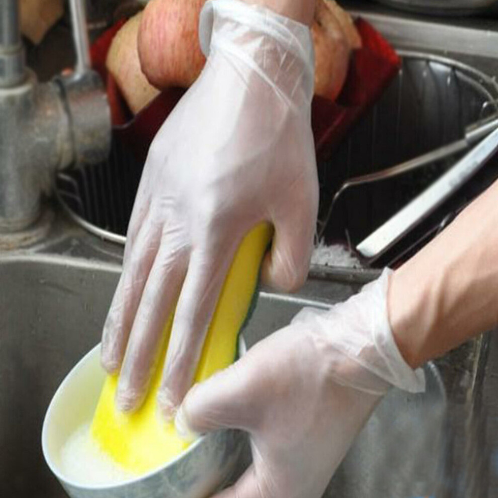 100Pcs Kitchen Disposable Gloves Pvc Latex Thicken Hair Dye Baking Transparent Household 885658087845