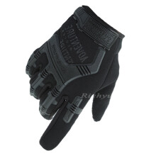 (Black-L) Hard Knuckle Tactical Gloves Men Full Finger Military Gloves Shooting Airsoft Combat Hiking Army Gloves Outdoor