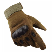 (Gn White-L) Touch Screen Army Military Tactical Gloves Paintball Airsoft Shooting Combat Anti-Skid Bicycle Hard Knuckle Full Finger Gloves