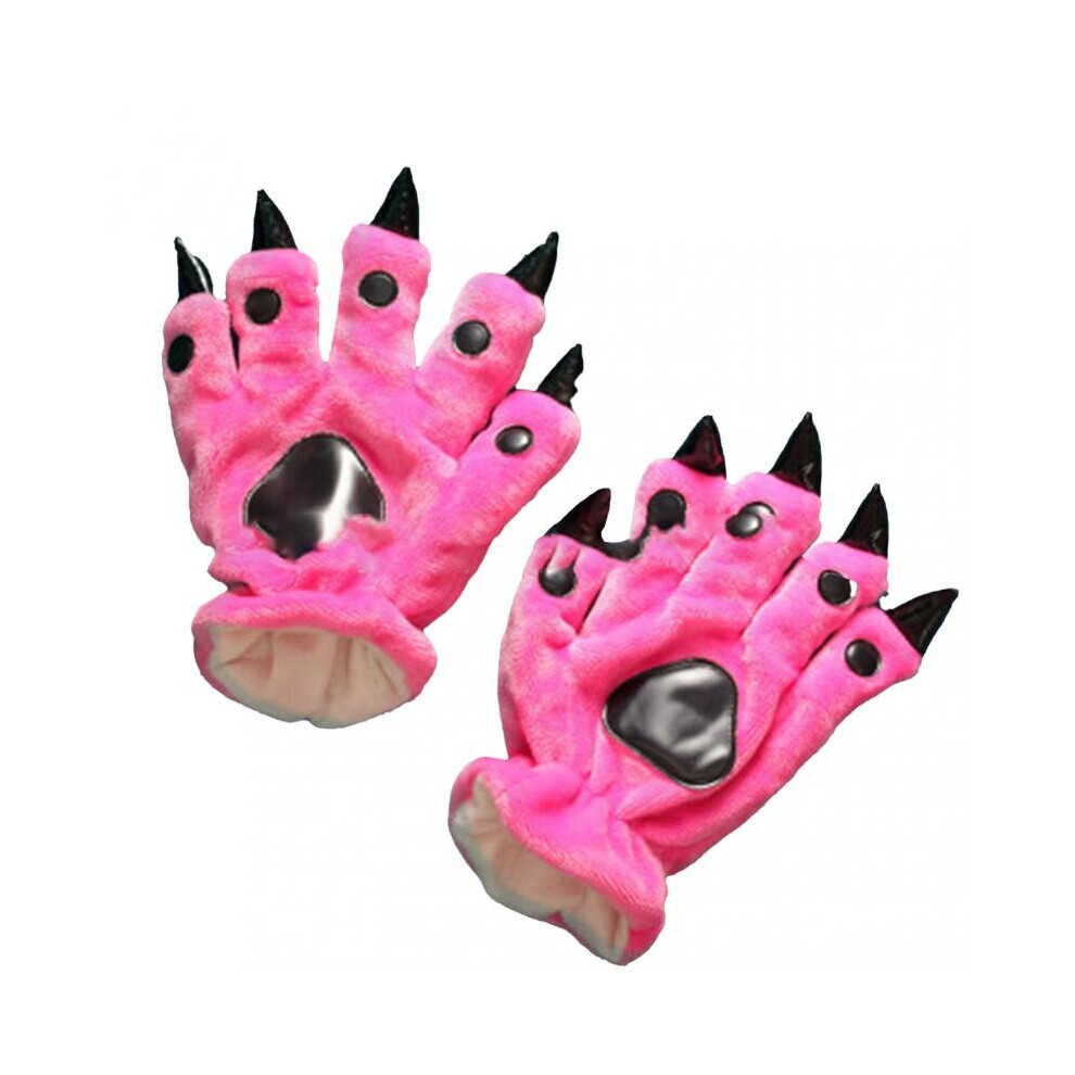 (White-39 44 4) Soft Velvet Cartoon Paw Gloves Household Breathable Warmth Claw Durable Varity Colors High Gloves-image-OPC-PBQRV6V-NEW