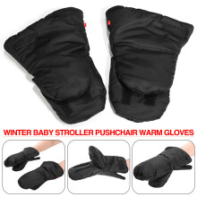 Unisex Pushchair Warm Gloves Windproof Winter Warm Hand Muff Baby Carriage Stroller Gloves Antifreeze Plush Hands Cover Muff