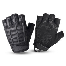 (Black-XL) Men's Army Tactical Hard Knuckle Half Finger Gloves Military Combat Fingerless Glove Shooting Airsoft Paintball S2228