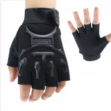 (black White-M) Longkeeper Camo Kids Gloves Children Sport Fingerless Gloves For 4-12 Years Girls&Boys Half Finger Non-Slip Breathable Gloves