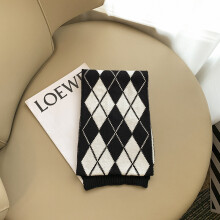 winter children's knitted scarf British matching diamond lattice scarf boys and girls warm thickened wool scarf