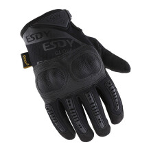 (Black-XL) Seal Tactical Gloves Unisex Fiber Protective Wearproof Shooting Full Finger Glove Outdoor Climbing Riding Gloves AE005