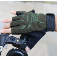(Military Green Green-XL adult XL) Children Army Tactical Half Finger Summer Camp Sports Gloves Camouflage Military Outdoor Cycling Climbing Fitness Kids Gloves