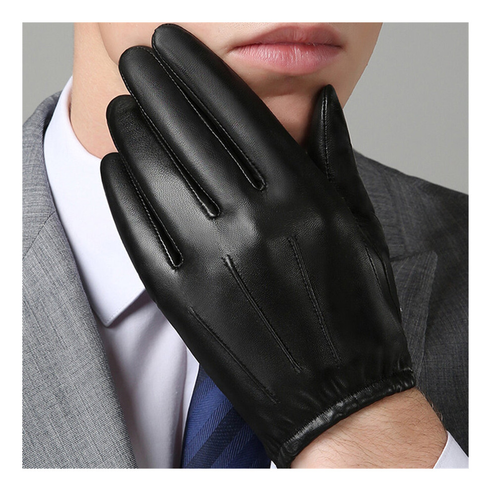 Short leather gloves mens on sale