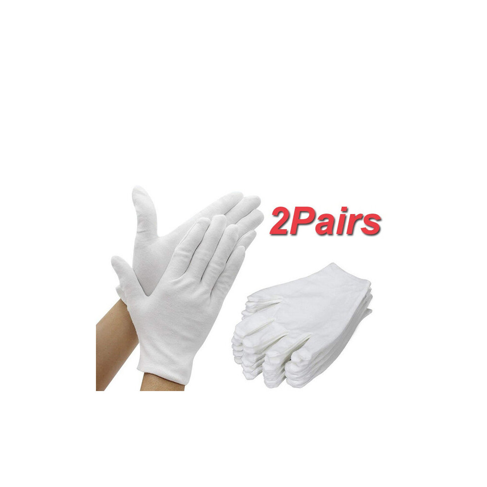 5Pairs Work Full Finger Men Women Etiquette Cotton Gloves Waiters/Drivers/Jewelry/Workers Mittens Sweat Absorption Gloves 885658122188