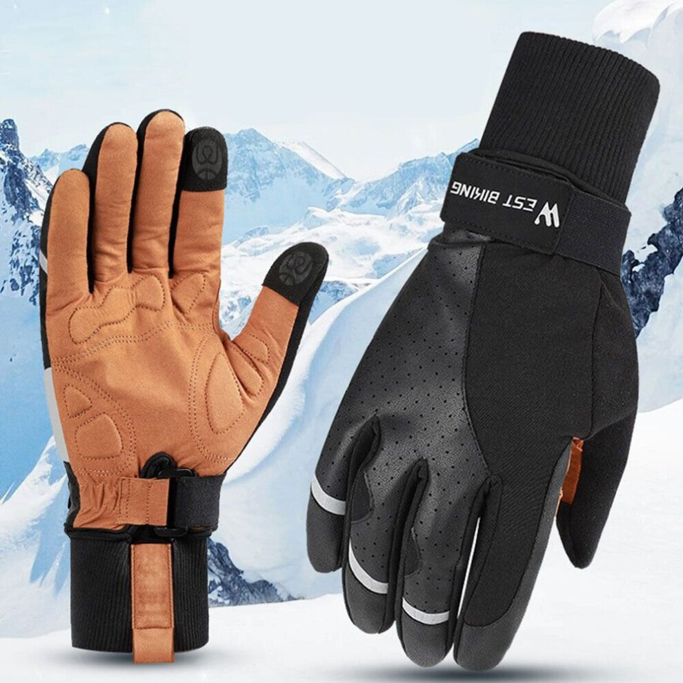 And Winter Wear-Resistant Nonslip Thermal Extended Motorcycle Riding Gloves Shockproof Full Finger Mittens Touch Screen Multicoloured 885658127855