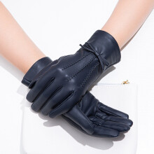 (5 White-L) Par Kang leather gloves gloves winter ladies warm gloves outdoor sheepskin multi-color gloves