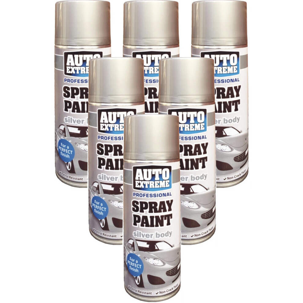 6 x 400ml Body Spray Paint Auto Extreme Perfect Finish Automotive