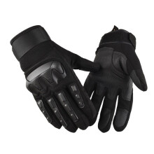 (Black-L) Men's Touch Screen Full Finger Tactical Gloves Women Military Paintball Airsoft Protective Gear Outdoor Cycling Finger Gloves