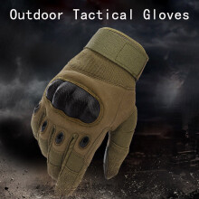 (Black-M) Army Military Tactical Gloves Outdoor Shooting Paintball Airsoft Combat Anti-Skid Bicycle Hard Knuckle Full Finger Glove