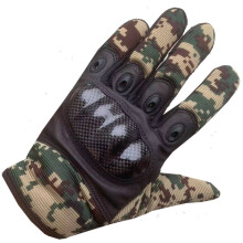 (camouflage White-L) Tactical Camouflage Gloves Military Shooting Anti-Slip Multicam Camouflage Full Finger Armor Protection Resistant Gloves