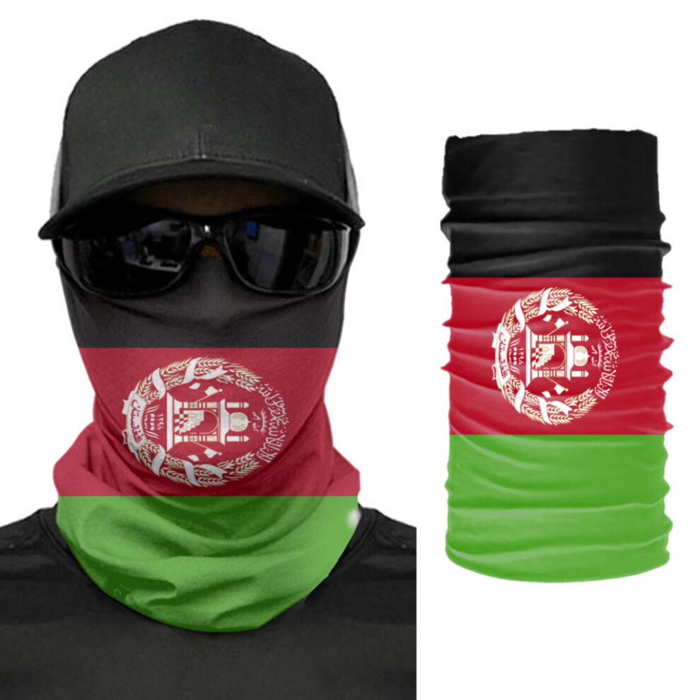 Afghanistan Flag Scarf Neck Face Mask Unisex Neck Warmer Seamless Bandana Headwear Cycling Hiking 885658141660