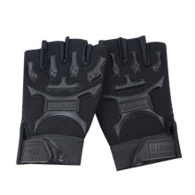 (Black-S) Children Sport Gloves For Training Gloves With Wrist Support Fitness Tactical Full Finger Mittens Camouflage Anti-skid ????????