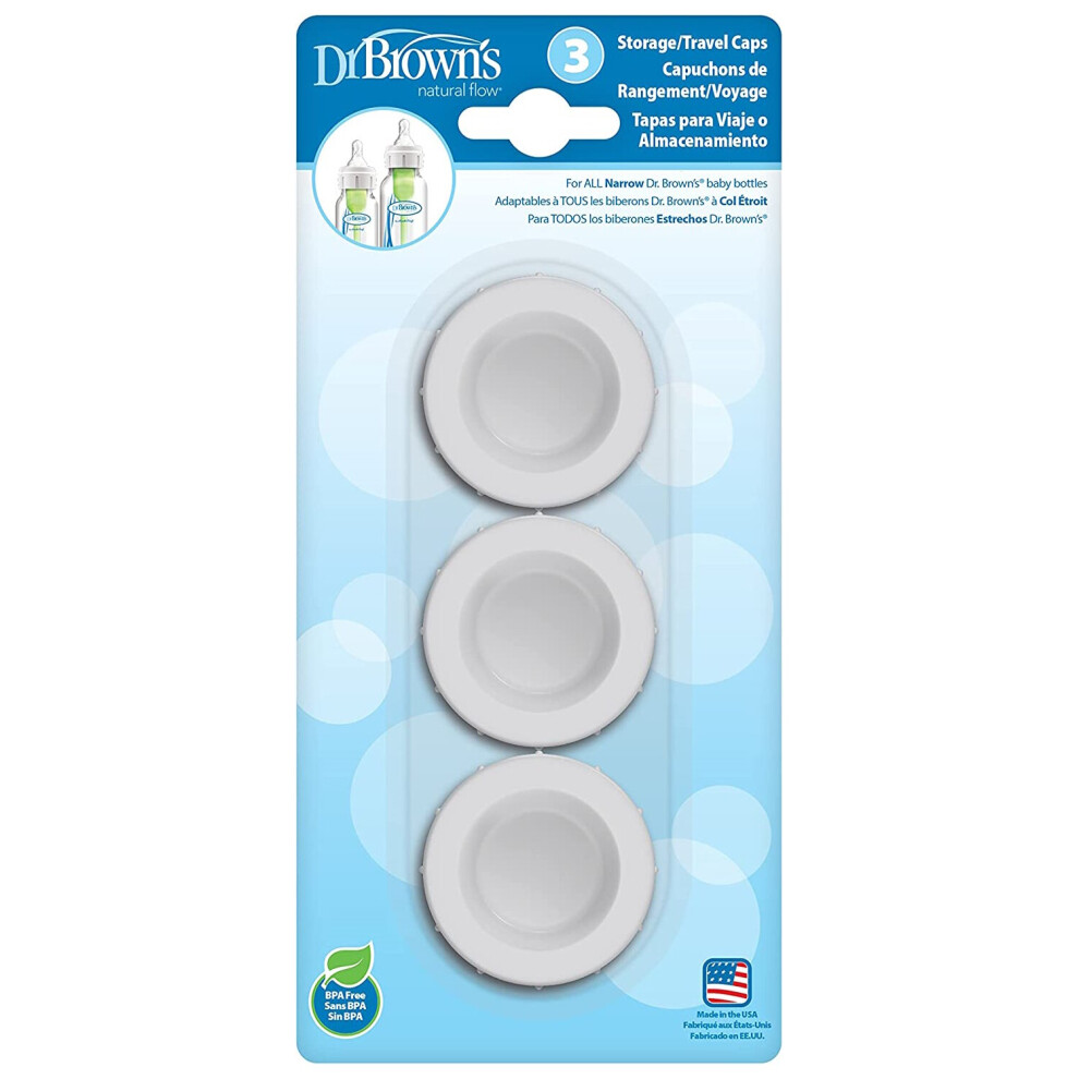 Baby Bottle Caps Narrow Bottle Travel Seal Caps Pack of 3 Accessory