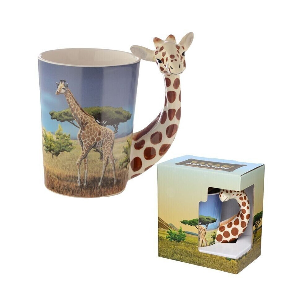 Puckator Giraffe Head Handle Ceramic Novelty Mug