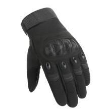 (Black White-XL) Touch Screen Tactical Gloves Military Full Finger Paintball Airsoft Driving Motorcycle Lightweight Carbon Fiber Combat Gloves