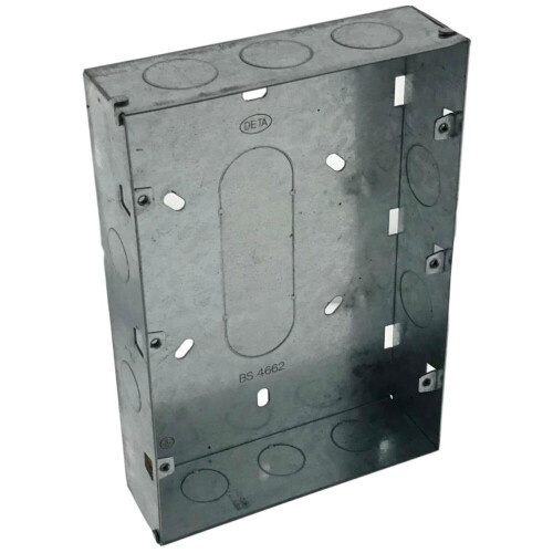 Deta DB172 Grid Switch Flush Mounting Steel Back Box Flush 9 / 12 Gang