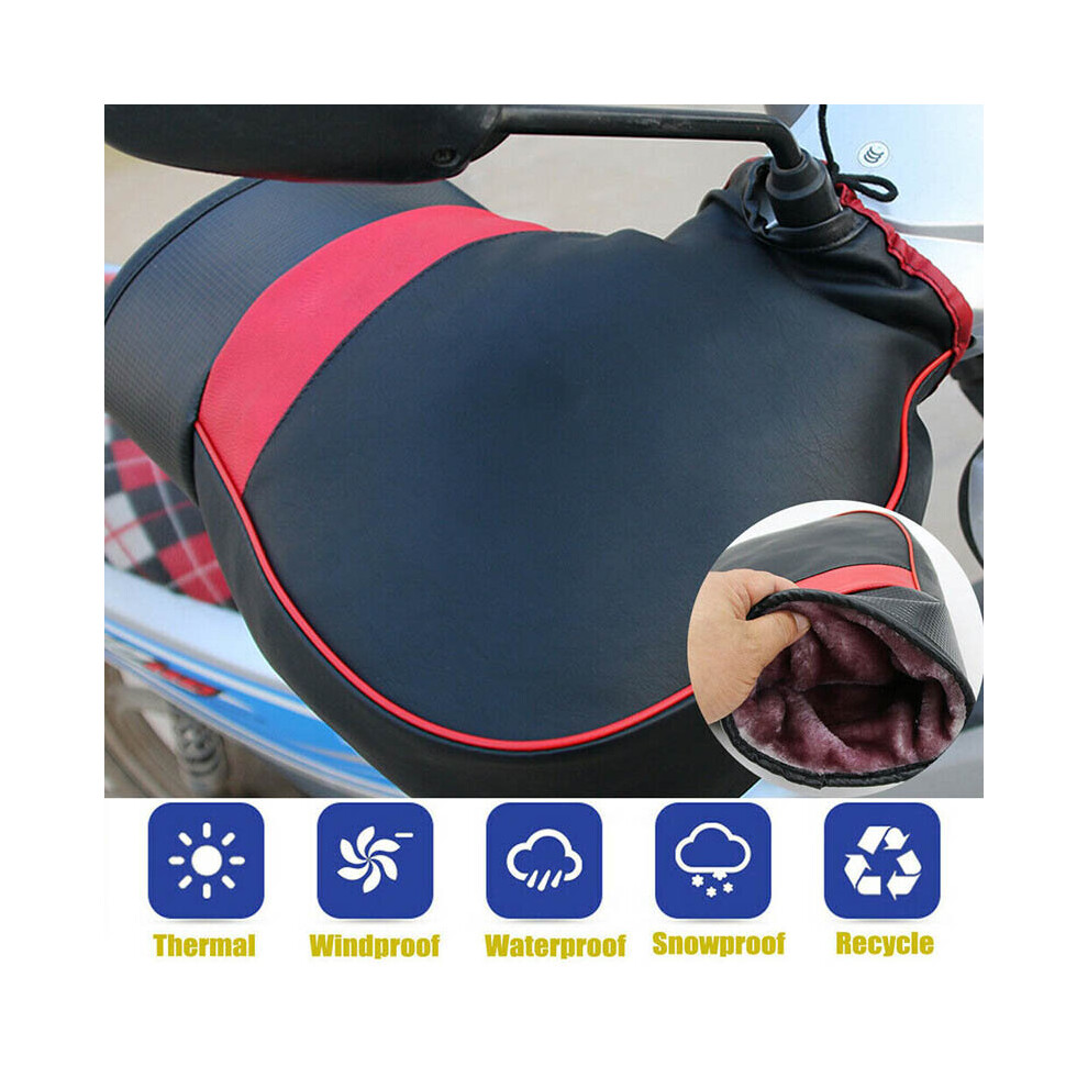 Guantes C?Lidos De Invierno Para Motocicleta, Manoplas Impermeables A Prueba De Viento Para Manillar Multicoloured 885658116545