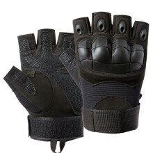 (01 Black-M) Outdoor Military Equipment Anti-Skid Wear Resistance Tactical Gloves Breathable Riding Fingerless Gloves Gloves Tacticos Militar