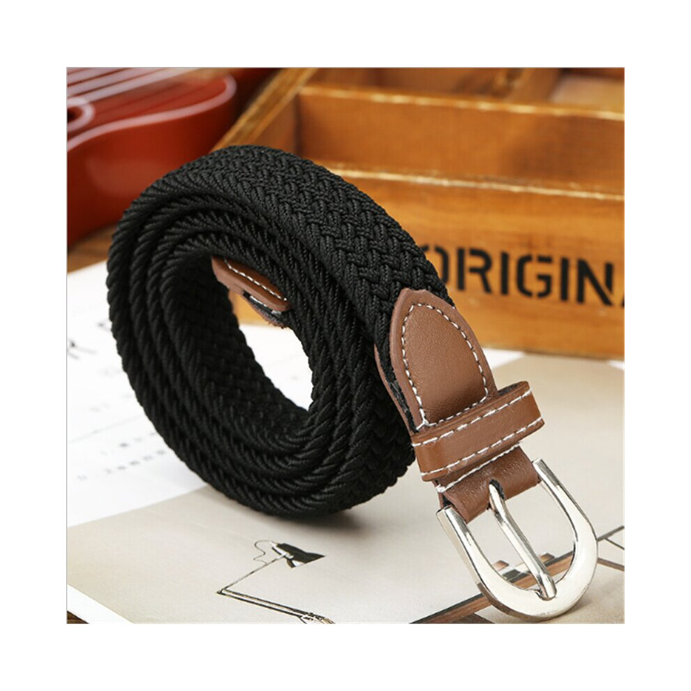 6 Colors Men Women Braided Elastic Woven Canvas Buckle Belt Waistband Waist Straps All-matched-image-OPC-PBQS7VF-NEW