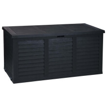 ProGarden Tuinopbergdoos met wielen 300 L Donkergrijs 436188