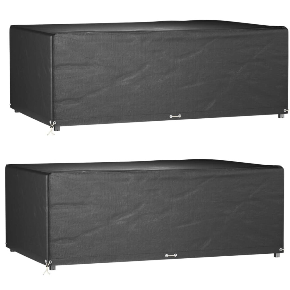 Vidaxl Garden Furniture Covers Patio Set Cover 2 Pcs 12 Eyelets Rectangular