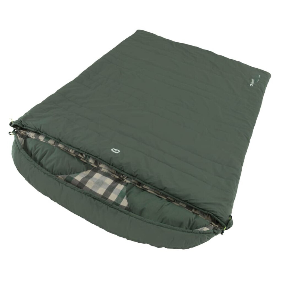 Outwell Double Sleeping Bag Outdoor Camping Hiking Bag Camper Lux Forest Green