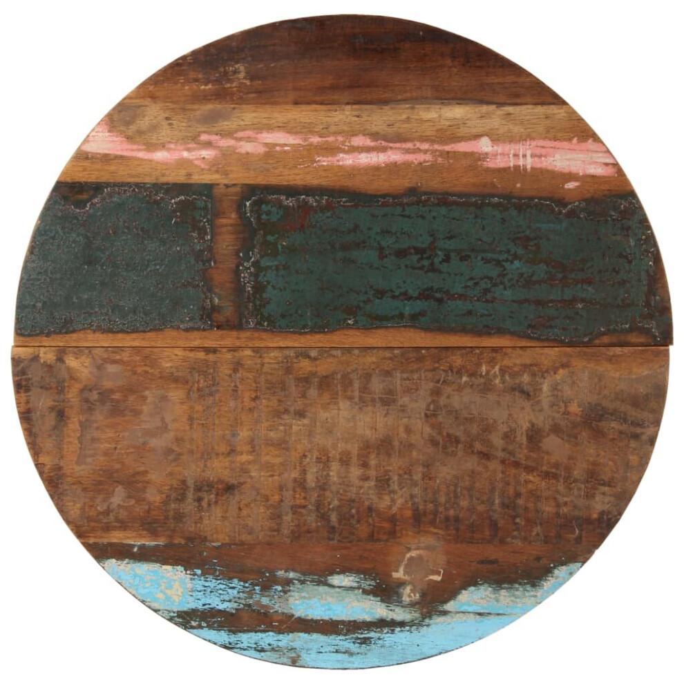 Vidaxl Round Table Top 70Cm 25-27Mm Solid Reclaimed Wood Wooden Furniture