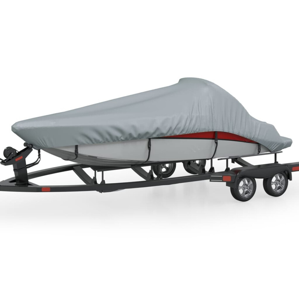 vidaXL Boat Cover Dust Boat Canopy Protective Boat Center Console Cover Grey