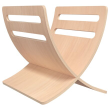vidaXL Wooden Magazine Rack Floor Standing Natural Newspaper Storage Holder